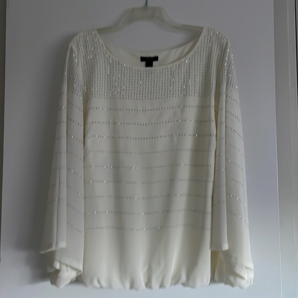 ALFANI Women’s Embellished Dressy Top.